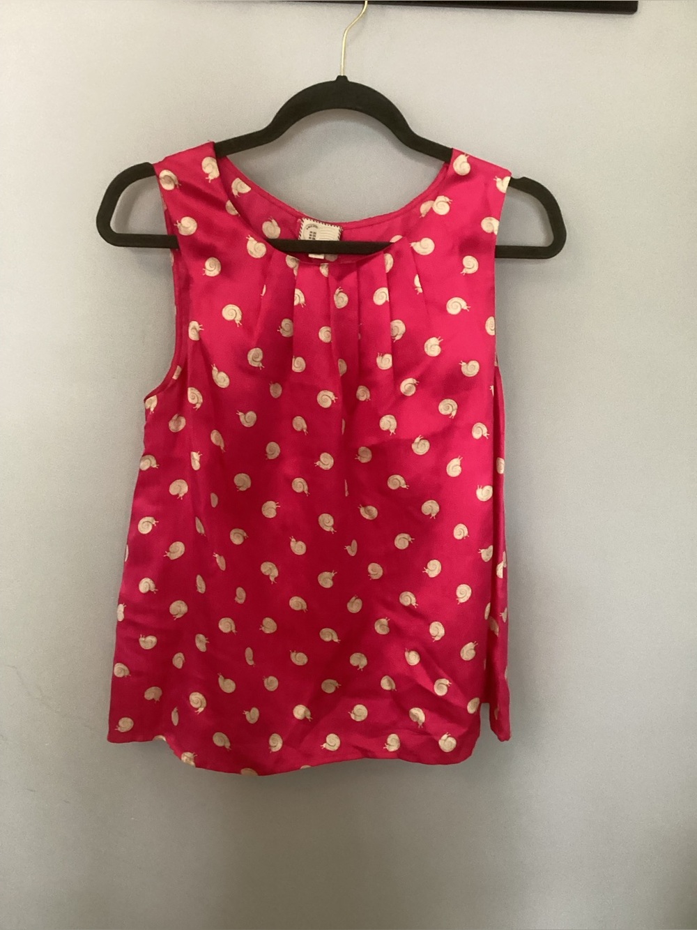 Anthropologie Postmark Brand. Fuchsia with snails blouse.